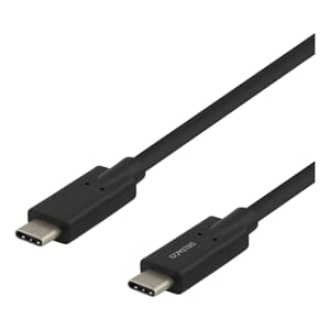 KABEL 2M SORT  USB-C TIL USB-C DELTACO