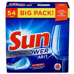 MASKINOPPVASK SUN ALT I 1 MAX POWER 54 STK