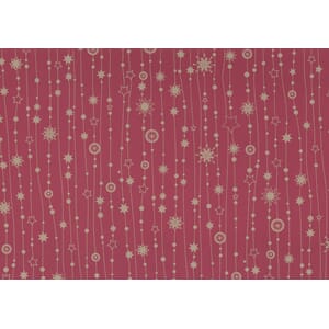 GAVEPAPIR DISKRULL JUL VINTERTRÅD RØD KVIST - 7 KG