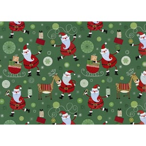 GAVEPAPIR DISKRULL JUL 57CM JOLLY CHRISTMAS GRØNN - 7 KG