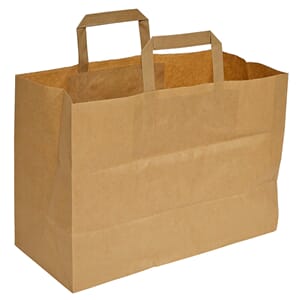 BÆREPOSE PAPIR 34X17X25CM 17L BRUN (200)