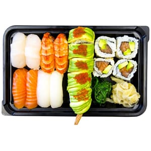 SUSHIBRETT M/LOKK 250X160X50MM 15 BITER (300)