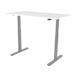 SKRIVEBORD KENSON 180X80CM HVIT/SØLV