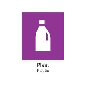 KILDESORTERINGSETIKETT PLAST