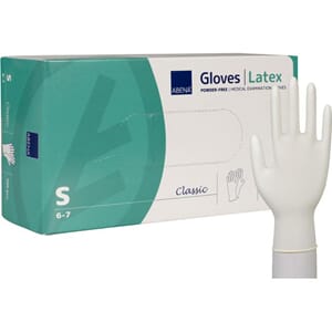 ENGANGSHANSKE ABENA C. LATEX U/P S HVIT (100)