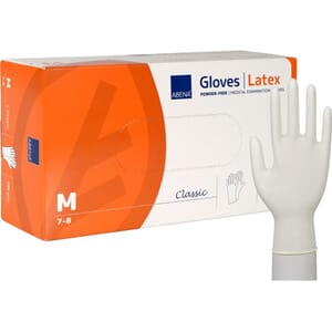 ENGANGSHANSKE ABENA C. LATEX U/P M HVIT (100)
