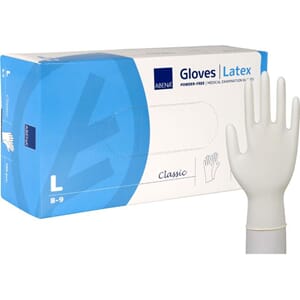 ENGANGSHANSKE ABENA C. LATEX U/P L HVIT (100)