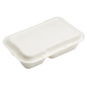 VARMMATBOKS BAGASSE 2-ROMS 230x200x63mm HUHTAMAKI (50)