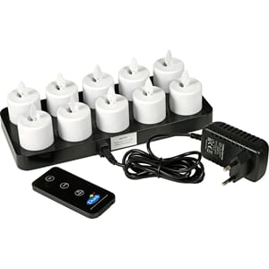 LEDLYS MOVINGFLAME OPPLADBAR 38X36MM DUNI 10 LYS