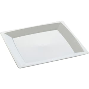 TALLERKEN PLAST FLAT MILAN HVIT 21CM(20)