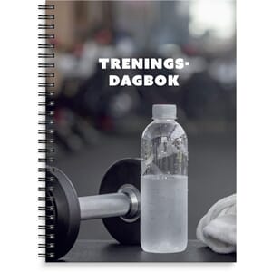 TRENINGSDAGBOK GRIEG A5 SPIRALISERT GRÅ