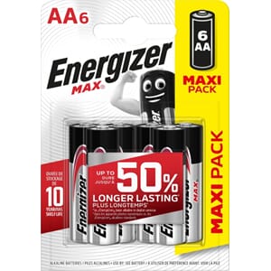 BATTERI AA ENERGIZER MAX (6)
