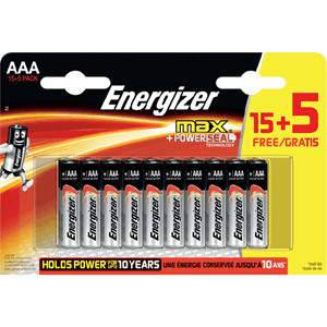 BATTERI ENERGIZER AAA (15+5) MAX