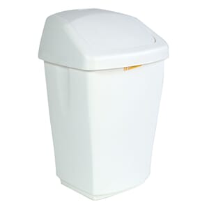 PAPIRKURV HVIT MED VIPPELOKK 25LT
