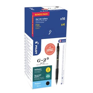 GELEROLLER PILOT G2+ 07 SORT (20)