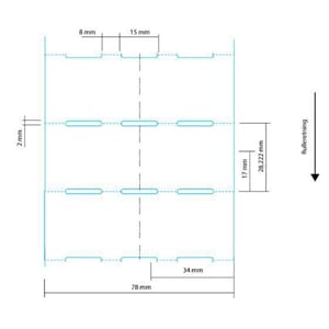 PRISETIKETT 78X28MM THERMO TAG HVIT (2400)