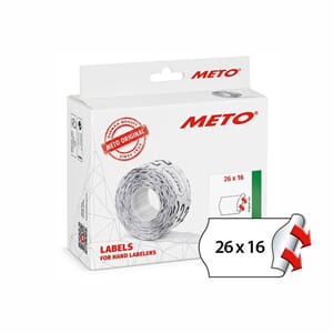 METO PRISRULL ETIKETT 26X16 HVIT (12RL/1000)