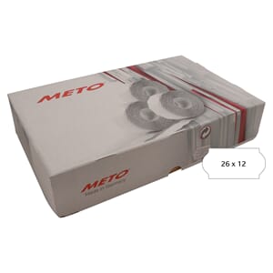 METO PRISRULL 26X12 HVIT (36RL)