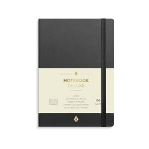 NOTATBOK BURDE DELUXE A6 SORT