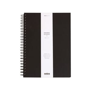 SPIRALBOK GRIEG A4 100G 160S LINJERT SORT