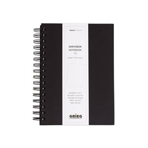 SPIRALBOK GRIEG A5 100G 160S ULINJERT SORT