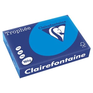 KOPIPAPIR TROPHEE A4 160G KLARBLÅ (250)