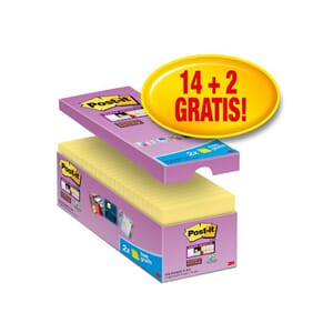 POST-IT SUPERS 76X76MM ØKONOMI GUL (16)