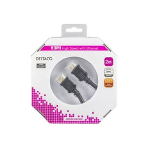 KABEL DELTACO HDMI/DVI M/M 2M SORT