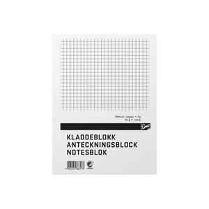 KLADDEBLOKK EMO A5 60G 100 BLAD RUTER