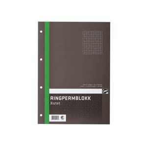RINGPERMBLOKK EMO A4 70G 80BL RUTER