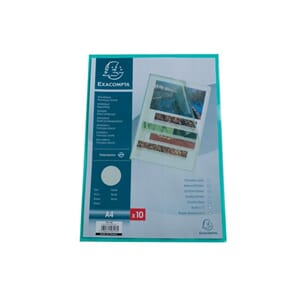 PLASTOMSLAG EXACOMPTA A4 120MY GRØN (10)