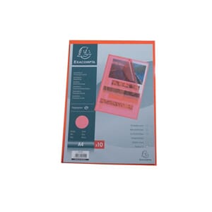 PLASTOMSLAG EXACOMPTA A4 120MY RØD (10)