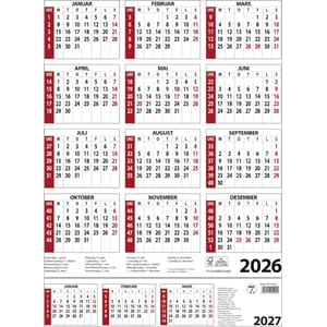 KALENDER 2026 7.SANS ÅRSKALENDER A3 KA