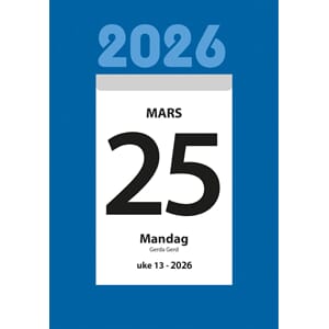 KALENDER 2026 7.SANS LITEN KJEMPEKALENDER KA