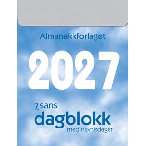 KALENDER 2027 7.SANS DAGBLOKK, LITEN KA