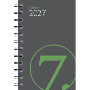 KALENDER 2027 7.SANS ADNOTAM REFILL, SPIRALISERT KRT GRÅ