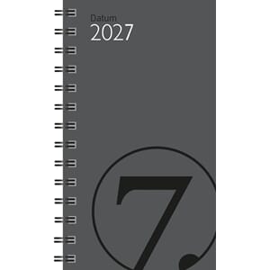 KALENDER 2027 7.SANS DATUM REFILL, SPIRALISERT KRT GRÅ