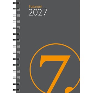 KALENDER 2027 7.SANS FUTURUM REFILL, SPIRALISERT KRT GRÅ