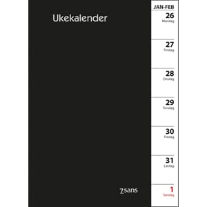KALENDER 2026 7.SANS UKEKALENDER, REFILL I IM OMSL