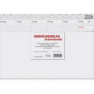 KALENDER 2026 7.SANS SKRIVEUNDERLAG I PAPIR