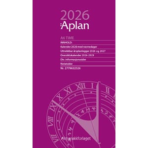 KALENDER 2026 APLAN A6 TIME UKE ÅRSSETT
