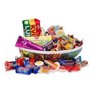 PÅSKEEGG 23 CM SJOKOLADE OG SMÅGODT 850G