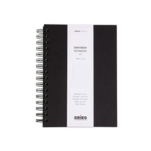 SPIRALBOK GRIEG A5 100G 160S LINJER SORT