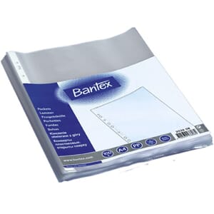 PLASTLOMME BANTEX A4 TOPPÅP. 50MY (100)