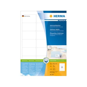 ETIKETT HERMA ADR A4 63,5X38,1MM (2100)