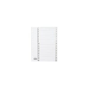 REGISTER PLAST M/INDEKSARK A4 1-20 HVIT