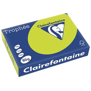 KOPIPAPIR TROPHEE A4 80G FLUO LIME (500)