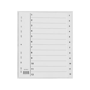 REGISTER PLAST MAXI M/INDEKSARK A4 1-12