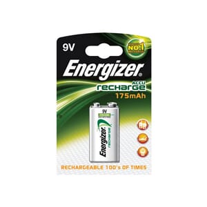 BATTERI OPPLADBART ENERGIZER 9V 175