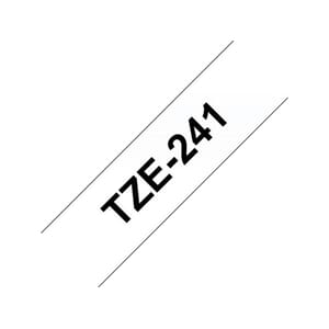 TAPE P-TOUCH TZ 18MM SORT PÅ HVIT
